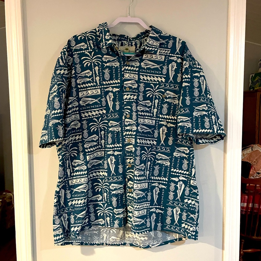 Island Shores Hawaiian T-shirt Size XXL